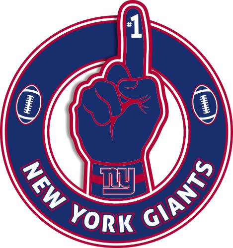 Number One Hand New York Giants logo iron on paper